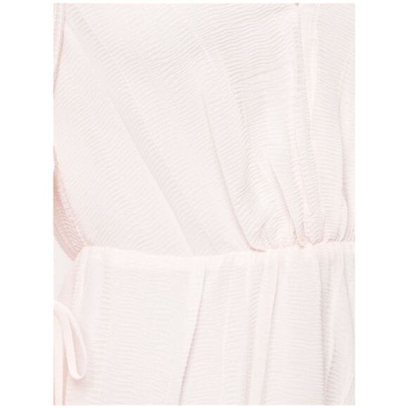 3.1 Phillip Lim NWT Fluid V-Neck Dress 3/4 Sleeve Light Pink Size 10 Pleated - Picture 3 of 12